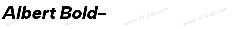 Albert Bold字体转换